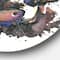 Designart - Beautiful Cat Watercolor Graphic' Ultra Glossy Animal Oversized Metal Circle Wall Art